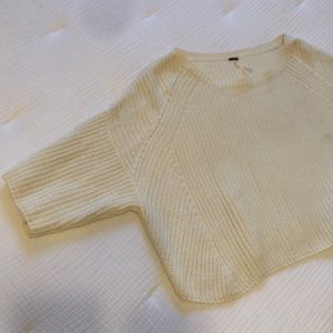 Free People Cropped Knit Sweater
